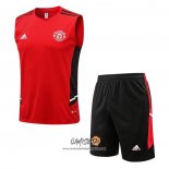 Chandal del Manchester United 2022-2023 Sin Mangas Rojo