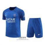 Chandal del Paris Saint-Germain 2022-2023 Manga Corta Azul Oscuro - Pantalon Corto