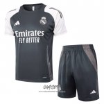 Chandal del Real Madrid 2024-2025 Manga Corta Gris - Pantalon Corto