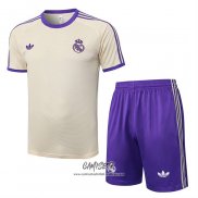 Chandal del Real Madrid 2025-2026 Manga Corta Amarillo - Pantalon Corto