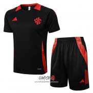 Chandal del SC Internacional 2024-2025 Manga Corta Negro - Pantalon Corto