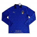 Primera Camiseta Italia 2020-2021 Manga Larga