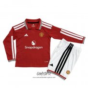 Primera Camiseta Manchester United 2026-2027 Nino Manga Larga