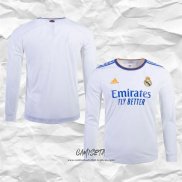 Primera Camiseta Real Madrid Authentic 2021-2022 Manga Larga