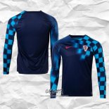 Segunda Camiseta Croacia 2022 Manga Larga