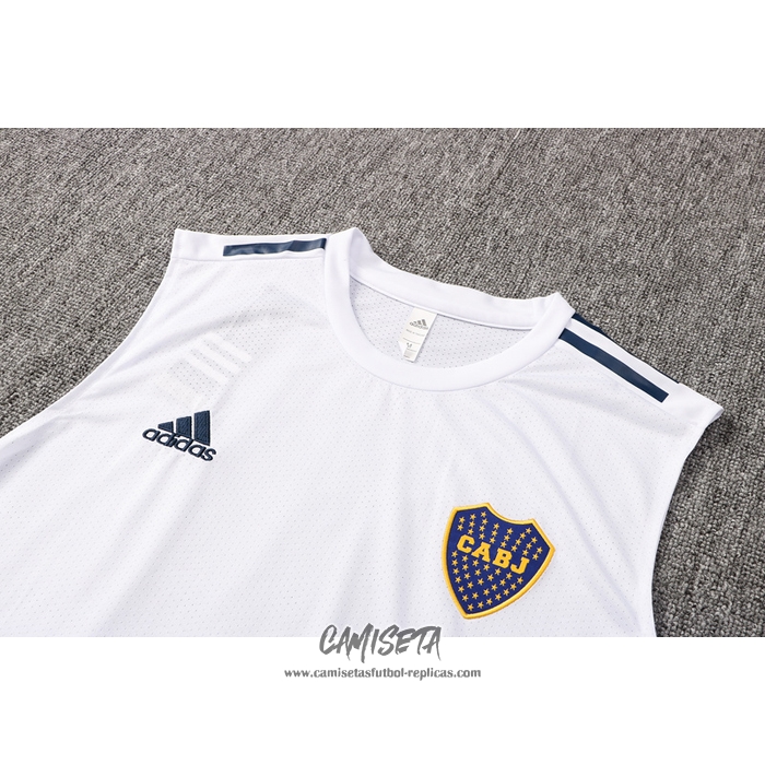 Camiseta de Entrenamiento Boca Juniors 2021-2022 Sin Mangas Blanco