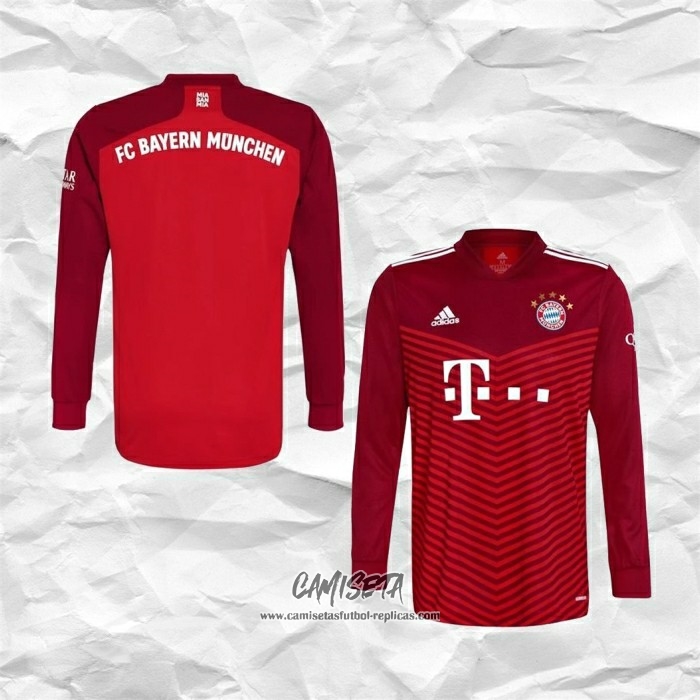 Primera Camiseta Bayern Munich 2021-2022 Manga Larga