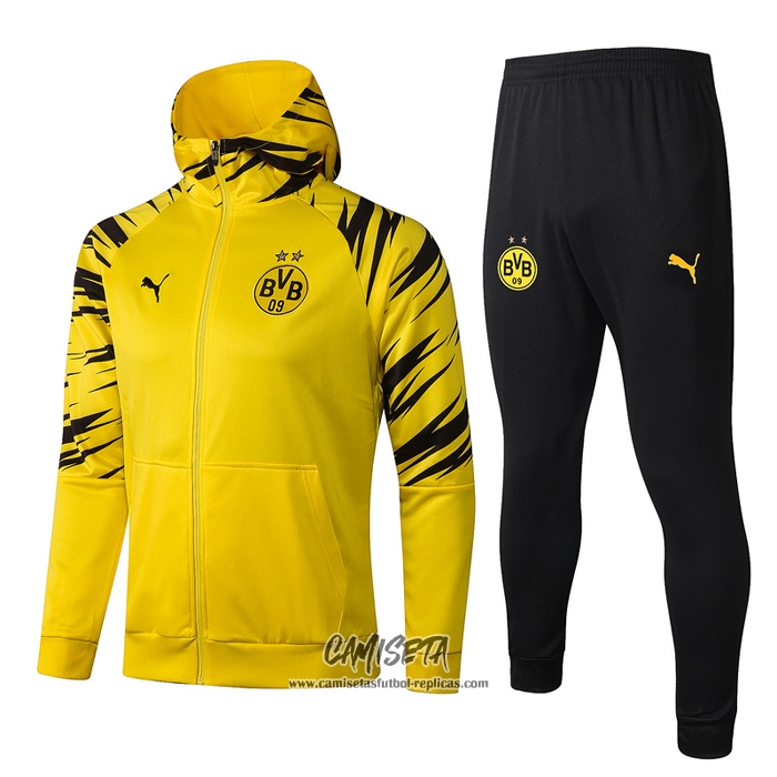 Chandal Borussia Dortmund 2021/2022 Con Capucha Amarillo -  Camisetasdefutbolshop
