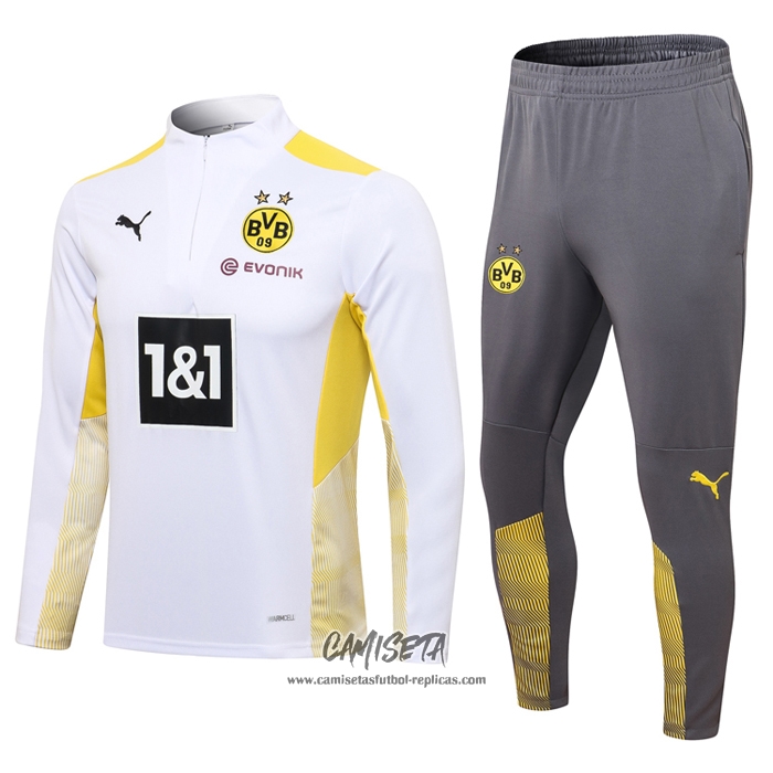 Chandal de Sudadera del Borussia Dortmund 2021-2022 Blanco
