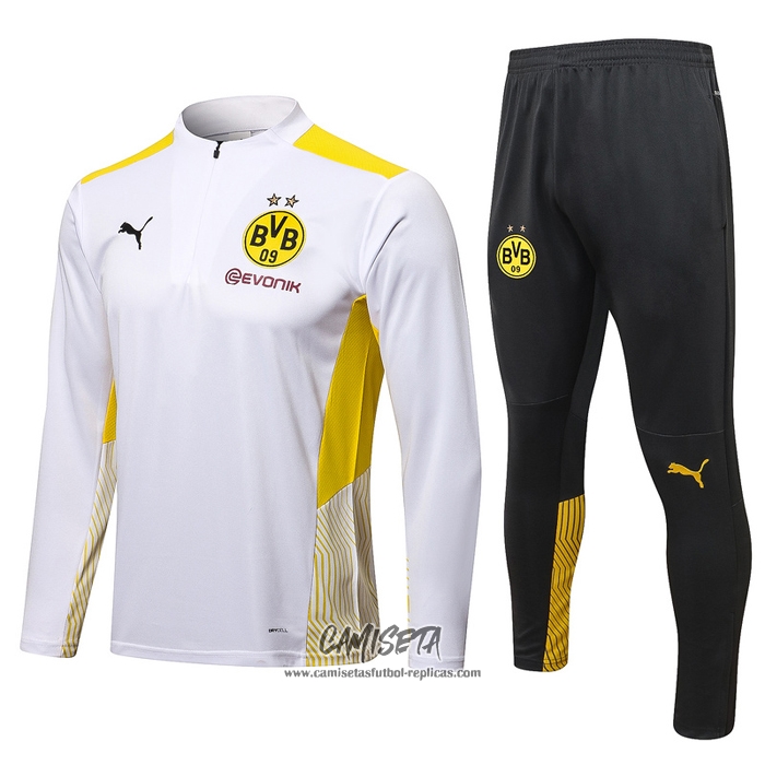 Chandal de Sudadera del Borussia Dortmund 2021-2022 Blanco
