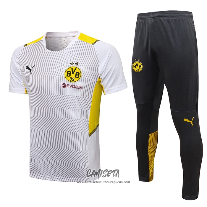 Chandal del Borussia Dortmund 2021-2022 Manga Corta Blanco