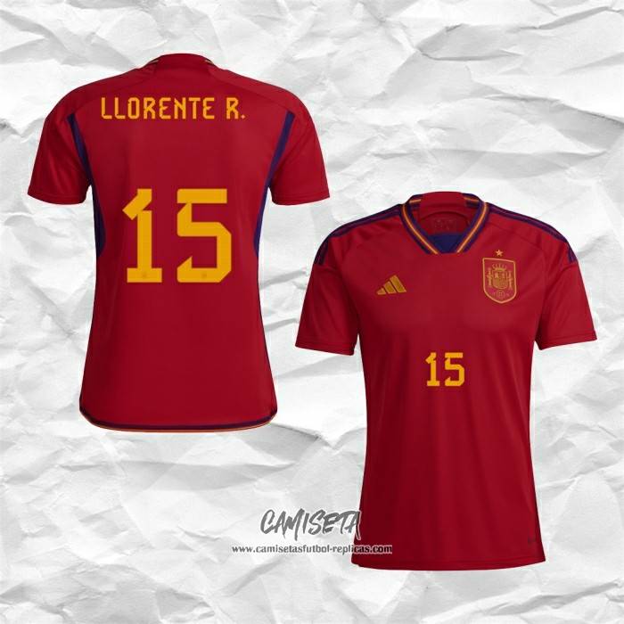 Segunda Camiseta Espana Jugador Llorente R. 2022