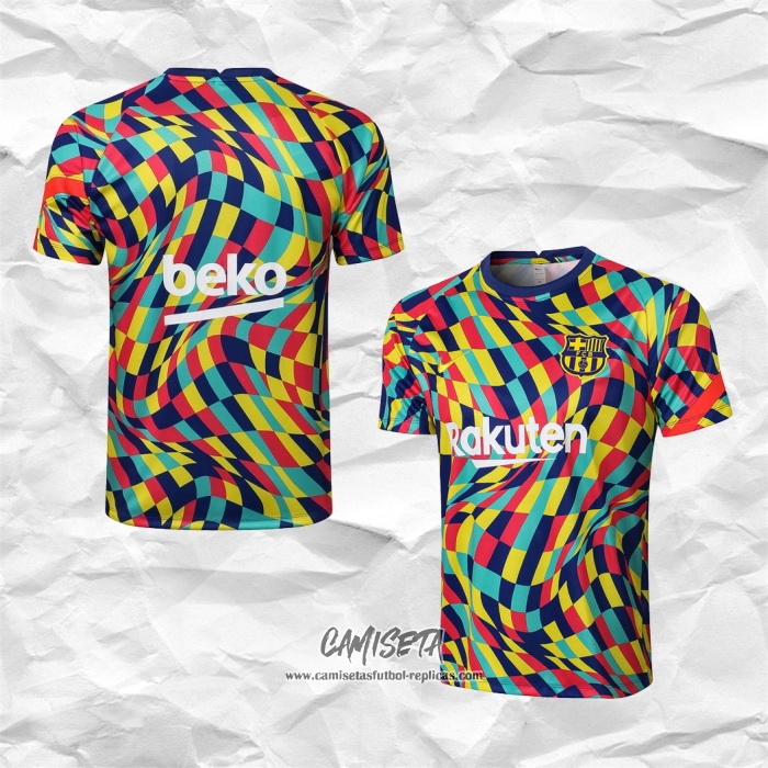 Camiseta de Entrenamiento Barcelona 2021-2022 Amarillo