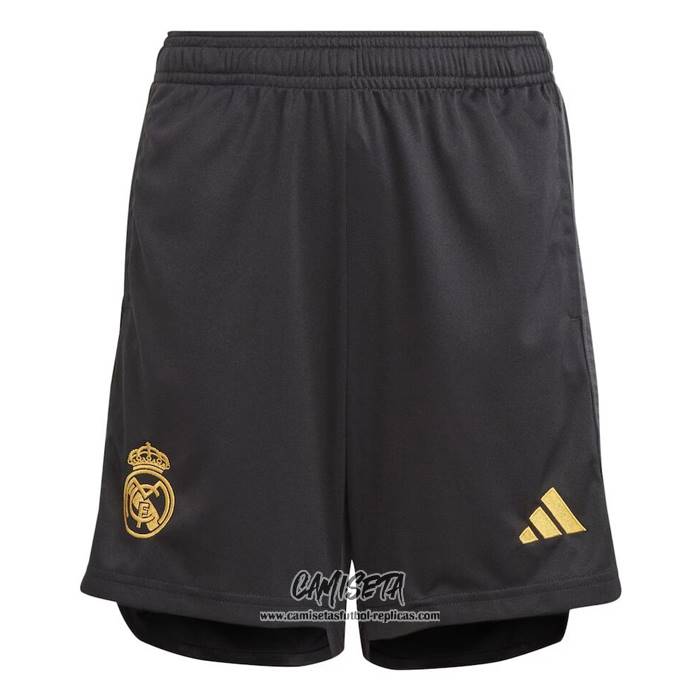 Bermudas Real Madrid Hombre - Verde-gris Algodón 100% Con Escudo Bordado - Licencia Oficial