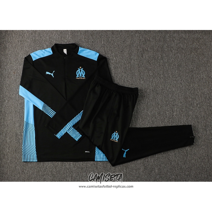 Chandal de Sudadera del Olympique Marsella 2021-2022 Negro