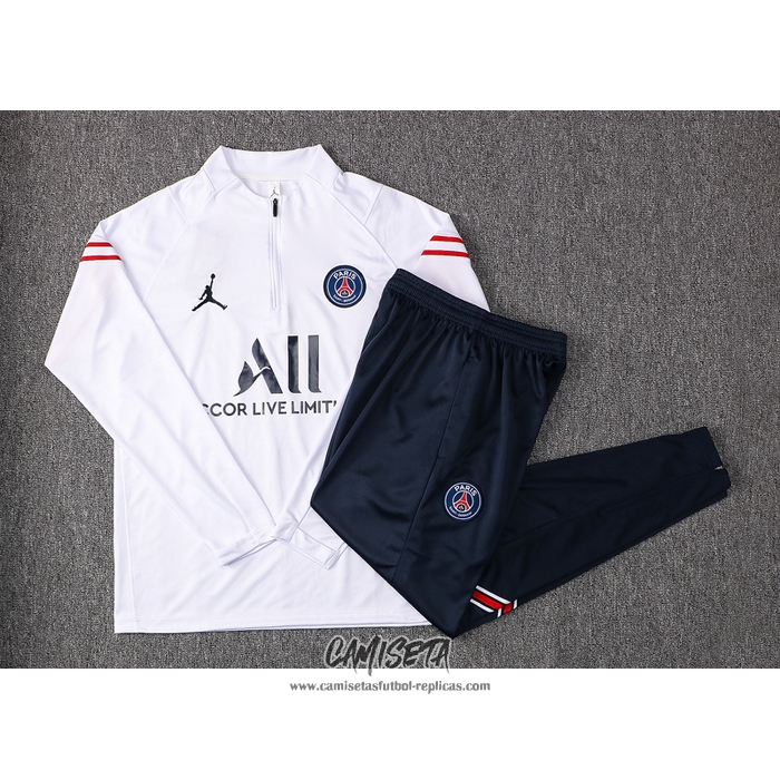 chandal hombre paris saint germain 2020-2021 blanco conjunto
