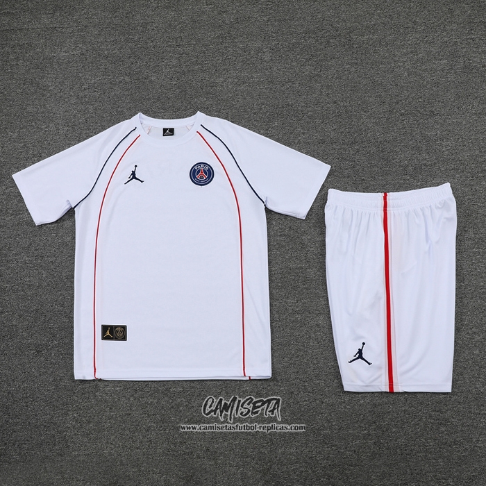 Chandal del Paris Saint-Germain Jordan 2022-2023 Manga Corta Blanco -  Pantalon Corto