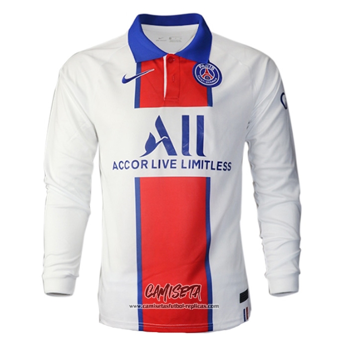 Segunda Camiseta Paris Saint-Germain 2020-2021 Manga Larga