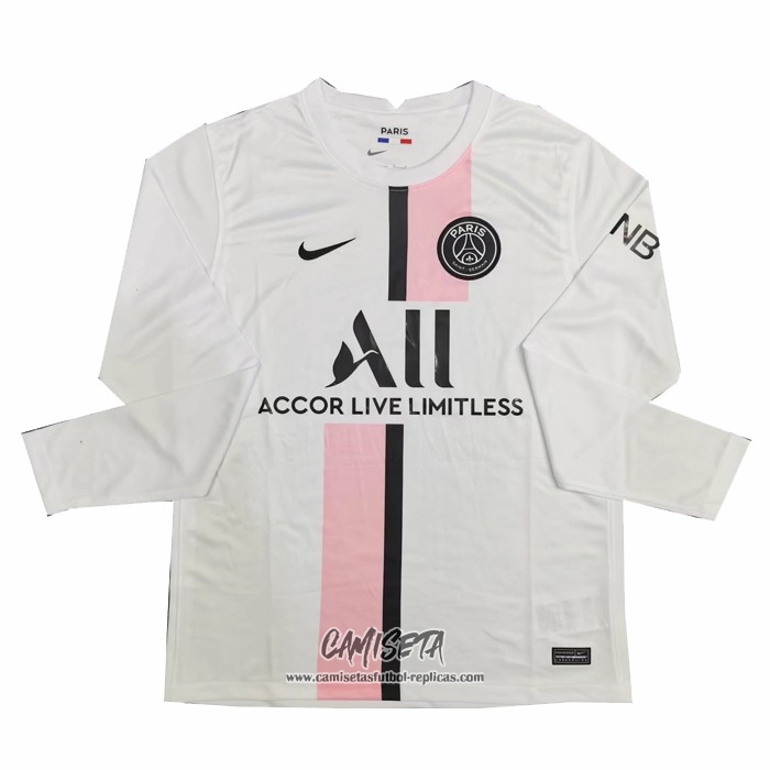 Segunda Camiseta Paris Saint-Germain 2021-2022 Manga Larga