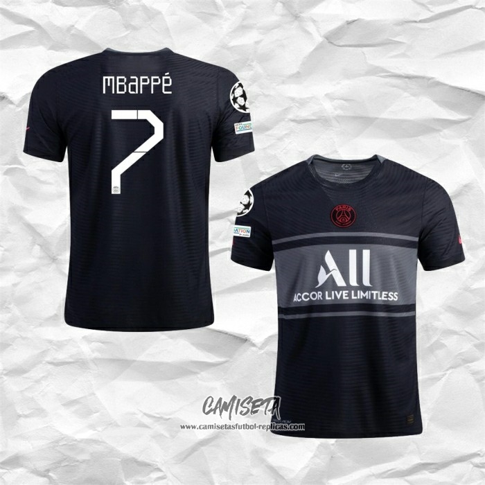 Tercera Camiseta Paris Saint-Germain Jugador Mbappe 2021-2022
