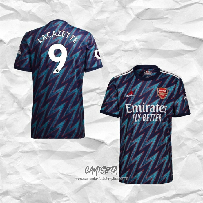 Tercera Camiseta Arsenal Jugador Lacazette 2021-2022